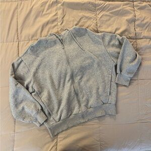 Alo Gray Zip-Up Hoodie Size Small